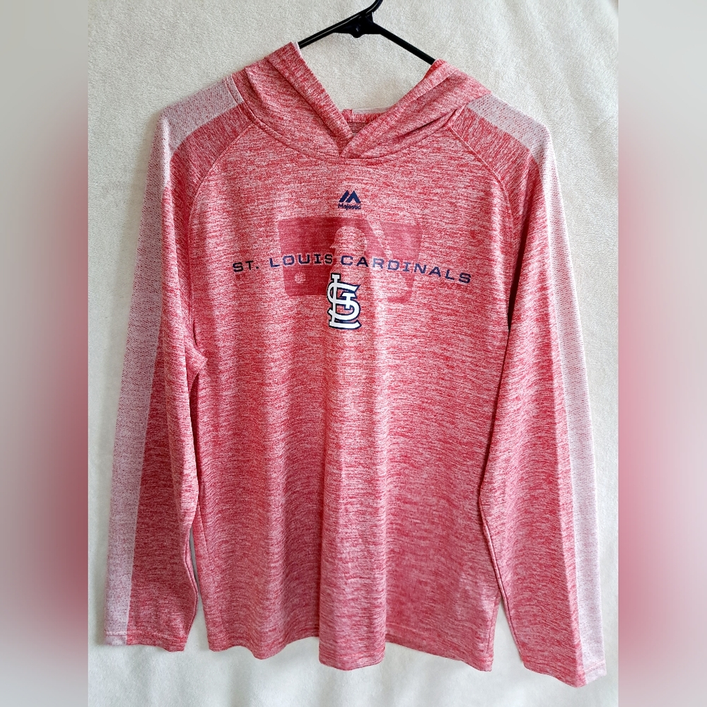 Men's St Louis Cardinals Long Sleeve Authentic Collection Hooded Top